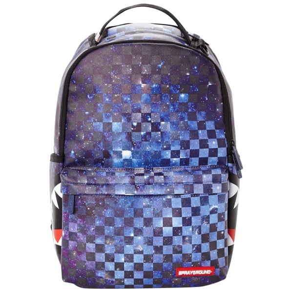 Sprayground Galaxy Checkered Blue Unisex Backpack 18