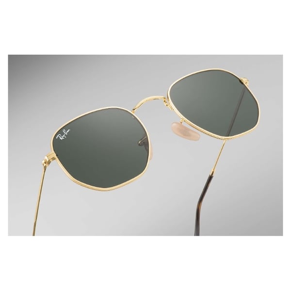 RayBan RB3548N-001-54 New Hexagon Gold Unisex Sunglasses RayBan RB3548N-001-54 New Hexagon Gold Unisex Sunglasses