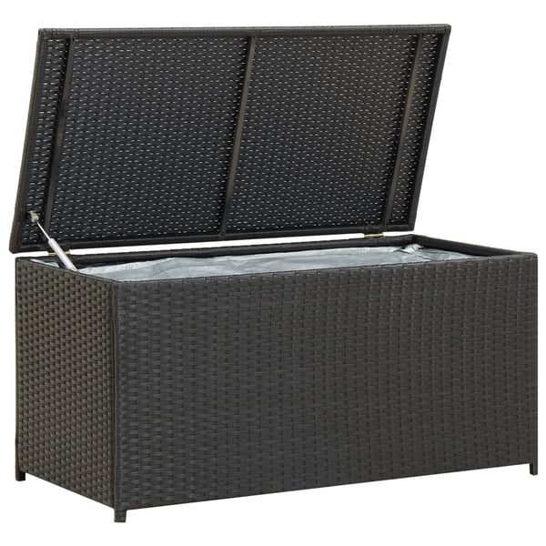 Vidaxl Garden Storage Box Poly Rattan 100x50x50 Cm Black Vidaxl Garden Storage Box Poly Rattan 100x50x50 Cm Black