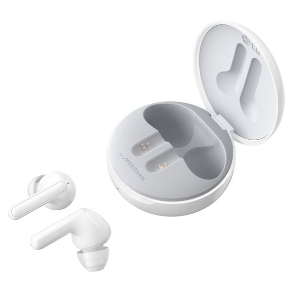 LG Earbuds HBS-FN4 In-Ear, Wireless Bluetooth Earbuds, Wireless Headphones MERIDIAN SOUND with Dual Microphones, IPX4 Water-Resistant, White LG Earbuds HBS-FN4 In-Ear, Wireless Bluetooth Earbuds, Wireless Headphones MERIDIAN SOUND with Dual Microphones, IPX4 Water-Resistant, White