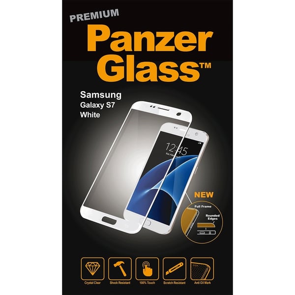 Panzerglass 1565 Premium Tempered Glass Screen Protector For Samsung Galaxy S7 White Panzerglass 1565 Premium Tempered Glass Screen Protector For Samsung Galaxy S7 White