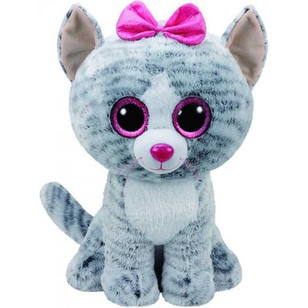 Ty Beanie Boos Kiki Grey Cat Large 14 Inch