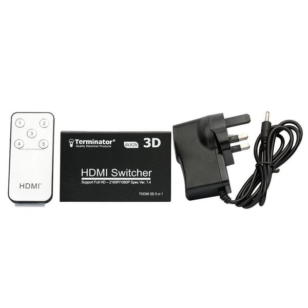 Terminator HDMI 5:1 Switcher Electronic W/Remote THDMI SE-5 in1 Terminator HDMI 5:1 Switcher Electronic W/Remote THDMI SE-5 in1