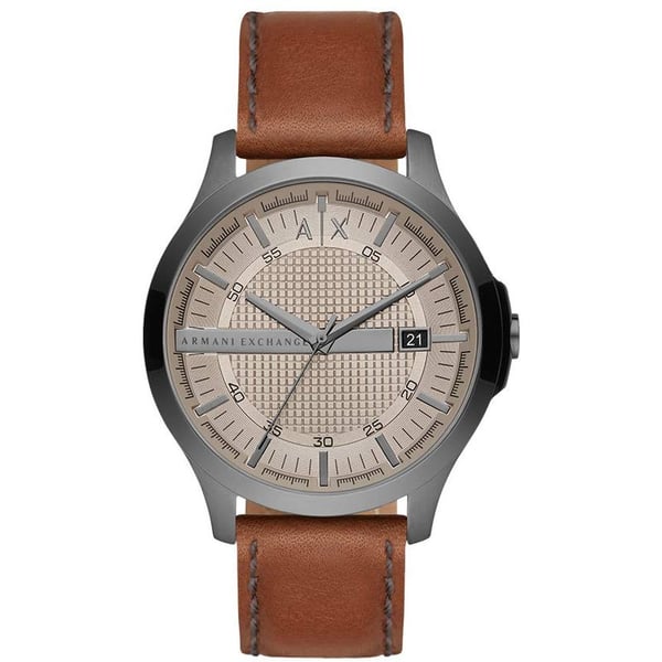 Armani Exchange Hampton Brown Leather Analog Men Watch AX2414