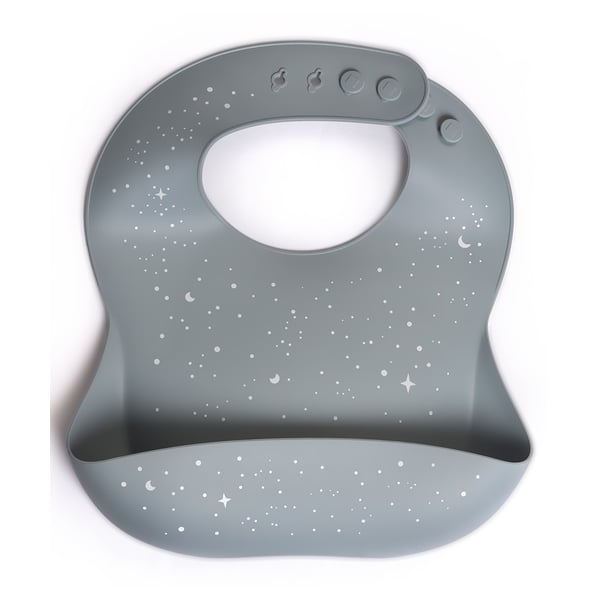 Milk It Baby Printed Bib Stardust Blue, MI-SBSB008 100% Food Grade Silicone Bib