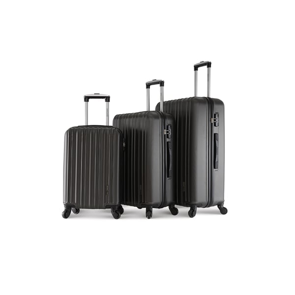 Para John Lightweight 3-pieces Abs Hard Side Travel Luggage Trolley Bag Set With Lock For Unisex Hard Shell Strong