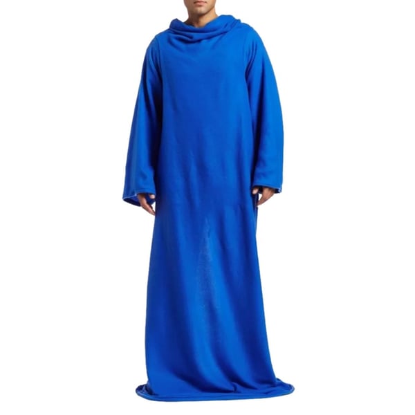 Snuggie Fleece Blanket With Sleeves Blue One Size Snuggie Fleece Blanket With Sleeves Blue One Size