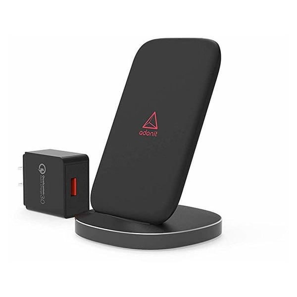 Adonit Wireless Charging Stand Fast Charge & QC4.0+UK Adapter - Black Adonit Wireless Charging Stand Fast Charge & QC4.0+UK Adapter - Black