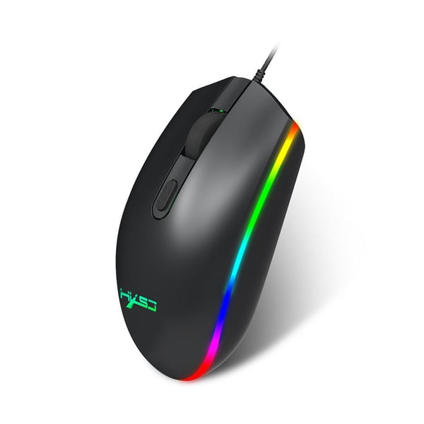 HXSJ V300 Wired Gaming Mouse 1600 DPI with Luminous RGB, Regular gaming mouse HXSJ V300 Wired Gaming Mouse 1600 DPI with Luminous RGB, Regular gaming mouse