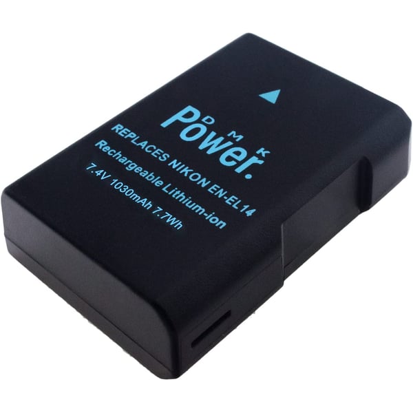 DMK Power EN-EL14 Battery 1030mAh 7.7Wh Compatible with Nikon D5600 D5500 D5200 D5300 D5100 D3400 D3300 D3200 D3100 Coolpix P7000 P7100 P7200 P7700 P7800 Cameras