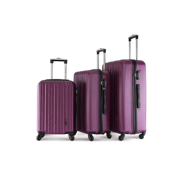 Para John Lightweight 3-pieces Abs Hard Side Travel Luggage Trolley Bag Set With Lock Unisex Hard Shell Strong