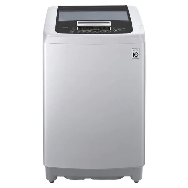 LG Washing Machine Top Load Fully Automatic Washer Silver 9Kg, Smart Inverter, Smart Motion, TurboDrum, Pre-auto wash - T1369NEHTF