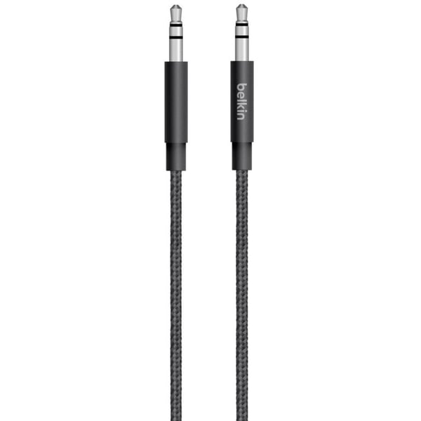 Belkin AV10164BT04BLK MIXIT Metallic AUX Cable Black Belkin AV10164BT04BLK MIXIT Metallic AUX Cable Black