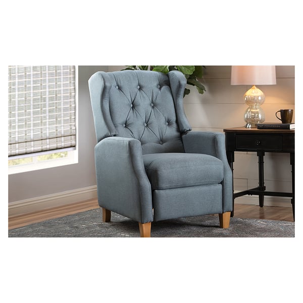 Grantham Fabric Tufted Club Chair Blue