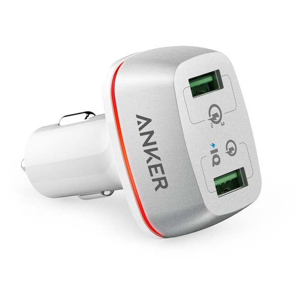 Anker Powerdrive Plus Dual Port USB Car Charger White - A2224H21 Anker Powerdrive Plus Dual Port USB Car Charger White - A2224H21