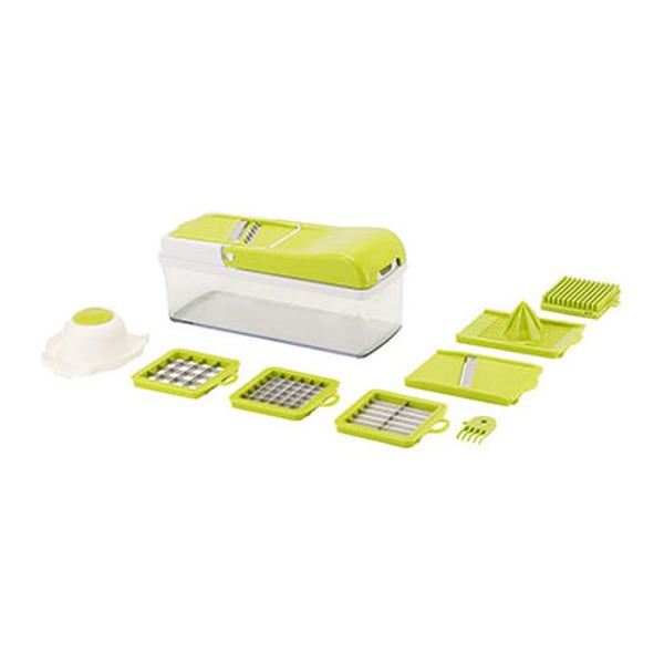 RoyalFord 11-In-1 Mandoline Chopper Set Clear/Green RoyalFord 11-In-1 Mandoline Chopper Set Clear/Green