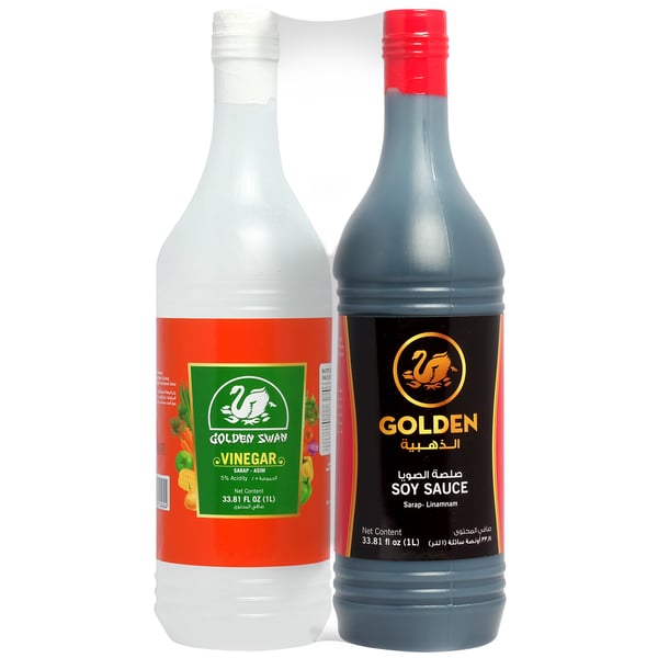 Golden Swan V/P - Soy Sauce + Vinegar -1 Liter (Pack Of 2)