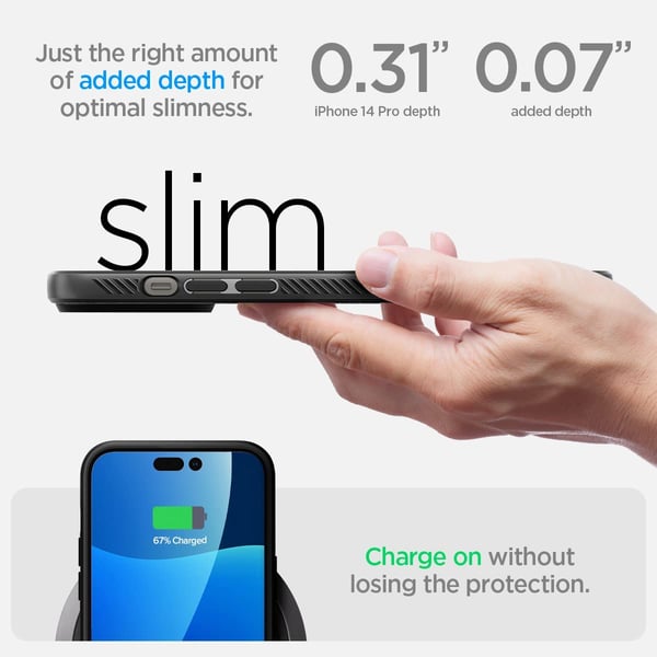 Spigen Liquid Air designed for iPhone 14 Pro case cover - Matte Black