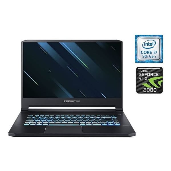 Acer Predator Triton 500 PT515-007 Gaming Laptop - Core i7 2.6GHz 32GB 1TB 8GB Win10 15.6inch FHD Black English/Arabic Keyboard
