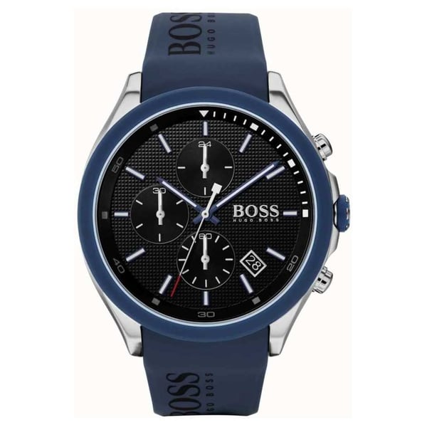 Hugo Boss 1513717 Velocity Quartz Blue Rubber Watch Men