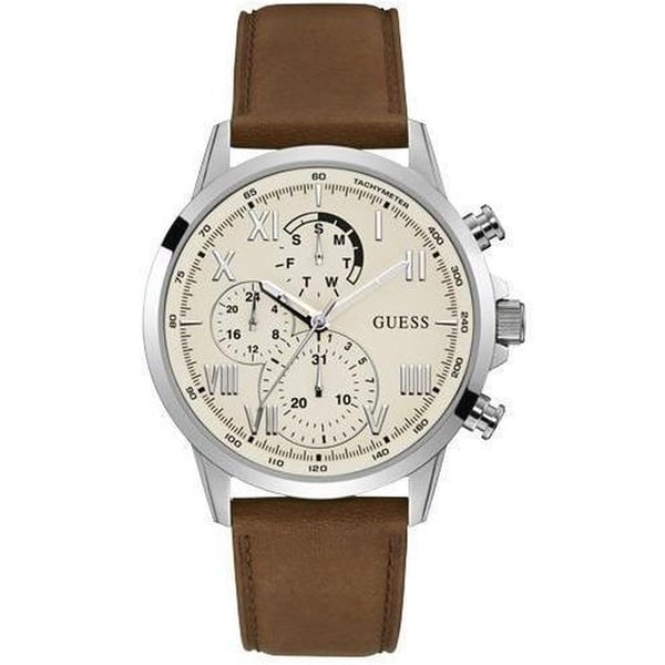 Guess Porter Brown Leather Multi-function Watch For Men GW0011G1