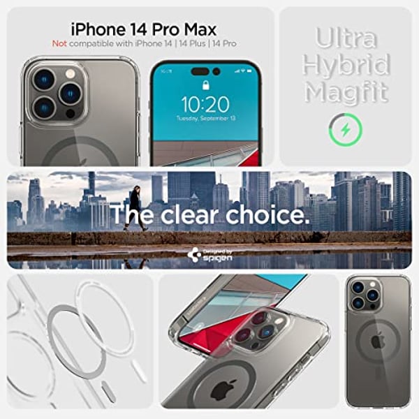 Spigen Ultra Hybrid Mag designed for iPhone 14 Pro Max case cover compatible with MagSafe - Graphite