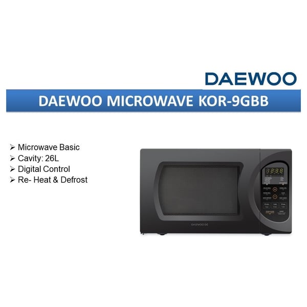 Daewoo Basic Microwave Oven 26L KOR-9GBB