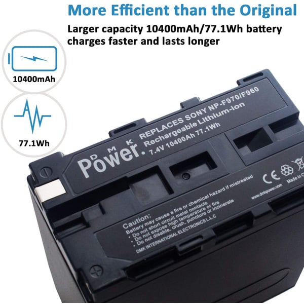 Dmk Power 4pcs Np-f970/np-f960 Battery 10400mah Or Led Video Light And Monitor Only. (not For Cameras) Dmk Power 4pcs Np-f970/np-f960 Battery 10400mah Or Led Video Light And Monitor Only. (not For Cameras)