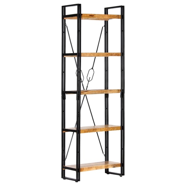 vidaXL 5-Tier Bookcase 60x30x180 cm Solid Mango Wood vidaXL 5-Tier Bookcase 60x30x180 cm Solid Mango Wood
