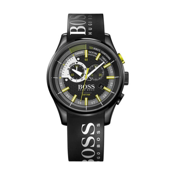 Hugo Boss YACHTING TIMER II Watch For Men with Black Silicon Strap