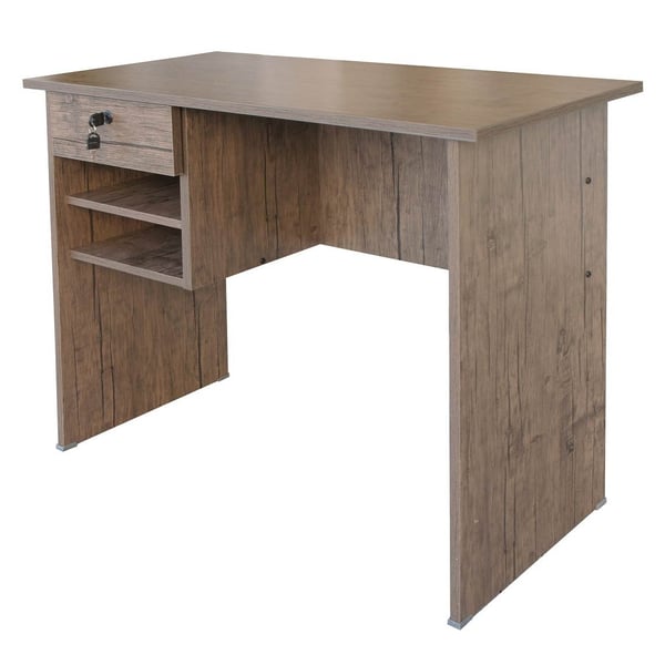 Mahmayi MP1-9045 Solama Office Desk with Paper Rack (Brown) Mahmayi MP1-9045 Solama Office Desk with Paper Rack (Brown)