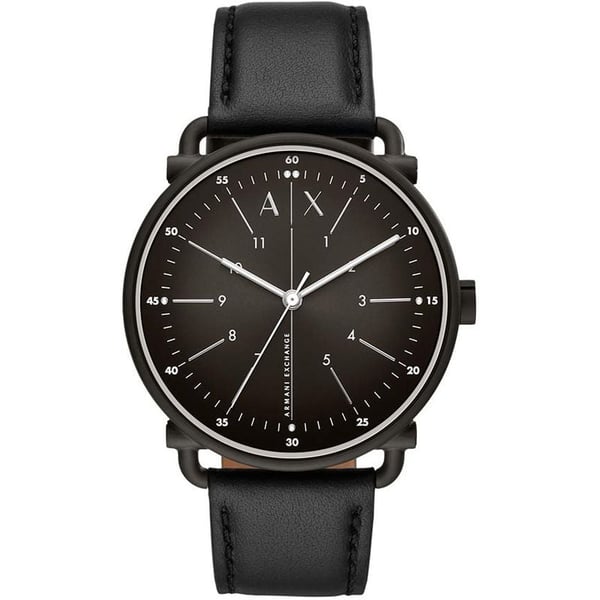 Armani Exchange Rocco Black Leather Analog Men Watch AX2903