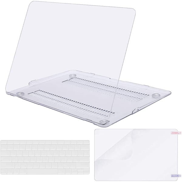 Rdn Cases For Macbook - Laptop Hard Shell Case Cover For Macbook Air 13 Inch A1466/a1369 Notebook Pouch Case +keyboard Cover +screen Protector (crystal Clear)
