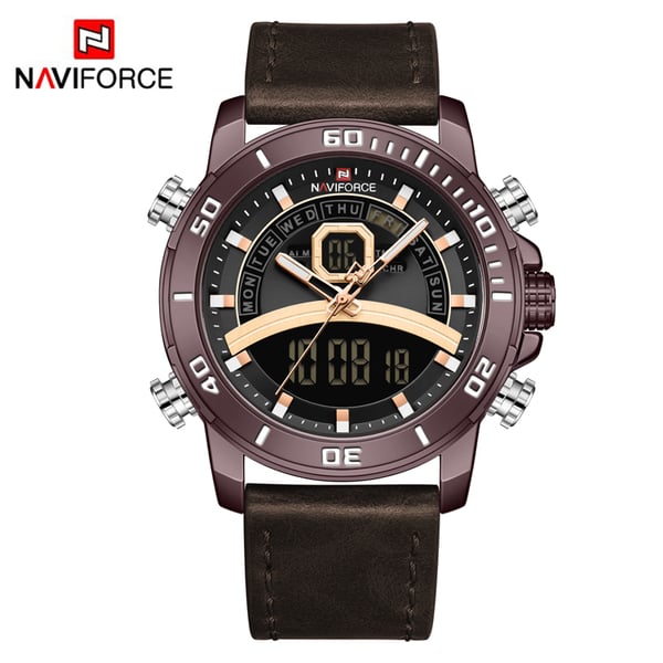 Naviforce NF9181L-BRWN- Glazier Men's Waterproof Watch