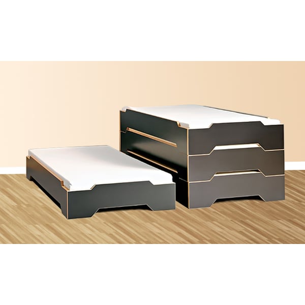 Up to Four Stackable Bed Frames 4 Beds Frame Only Brown Up to Four Stackable Bed Frames 4 Beds Frame Only Brown
