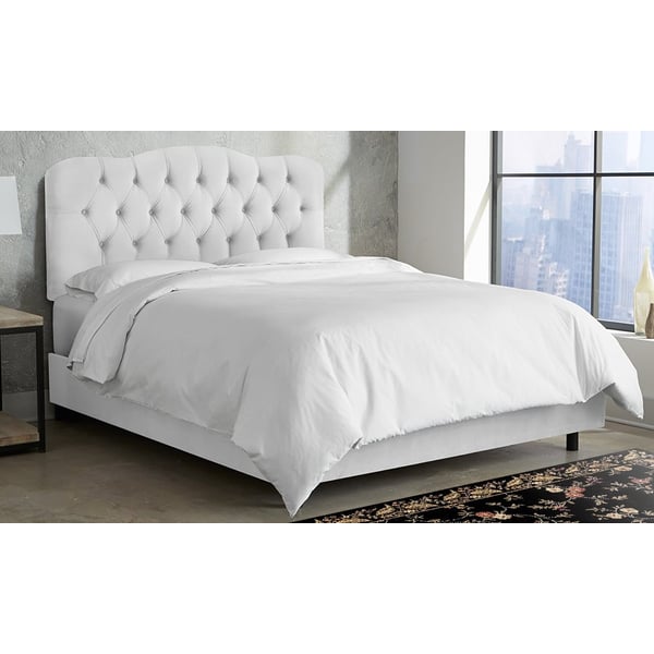 White tufted bed sale