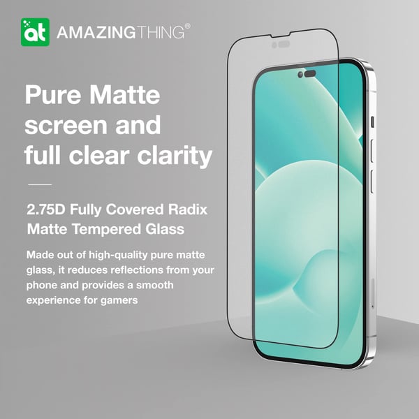 Amazing Thing Anti Glare Supreme Glass for iPhone 14 Pro MAX Screen Protector (6.7 inch) Tempered Glass with Dust Free Omni Technology and Easy Install Tray - [MATTE 2.75D]