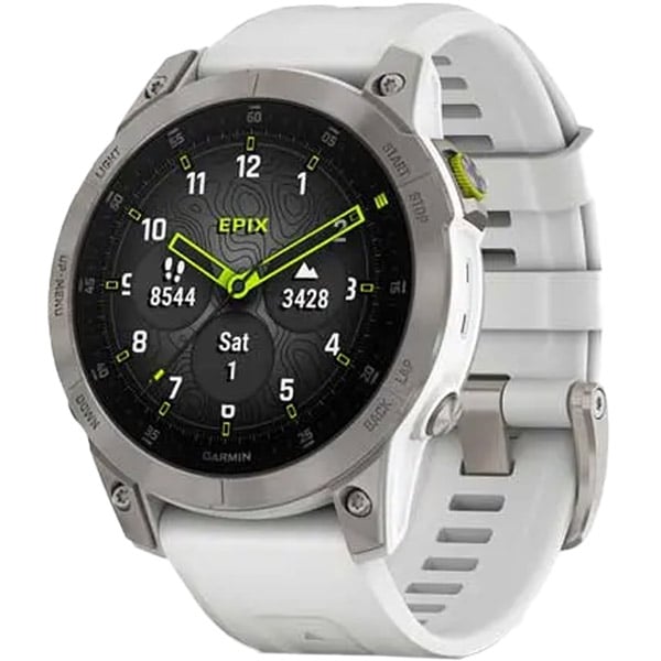 Garmin 010-02582-21 Epix Gen 2 Smart Watch Sapphire White Titanium Garmin 010-02582-21 Epix Gen 2 Smart Watch Sapphire White Titanium