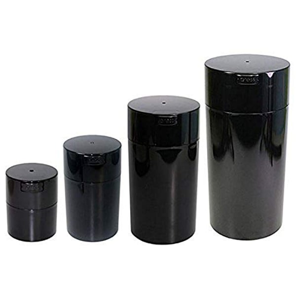 Tightpac America, Inc. Tightvac Nested Set Of 4 Vacuum Sealed Dry Goods Storage Containers, 4 Sizes: 24-Ounce, 12-Ounce, 6-Ounce, 3-Ounce, Black Pearl Tinted Body/Cap Tightpac America, Inc. Tightvac Nested Set Of 4 Vacuum Sealed Dry Goods Storage Containers, 4 Sizes: 24-Ounce, 12-Ounce, 6-Ounce, 3-Ounce, Black Pearl Tinted Body/Cap