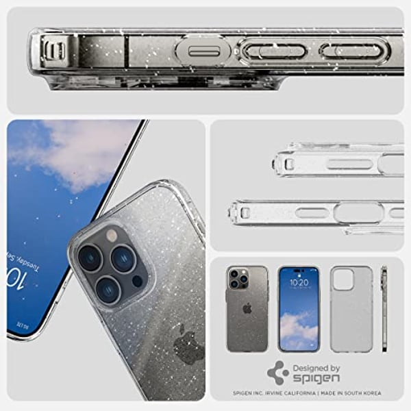 Spigen Liquid Crystal Glitter designed for iPhone 14 Pro Max case cover - Crystal Quartz Spigen Liquid Crystal Glitter designed for iPhone 14 Pro Max case cover - Crystal Quartz