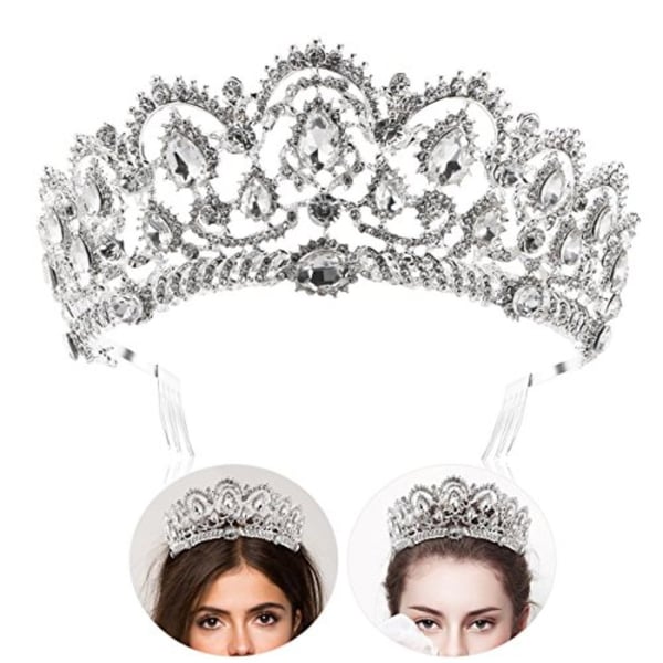 Buy Frcolor Tiara Crowns Rhinestone Crystal Queen Headband Wedding Pageant Princess Crown For