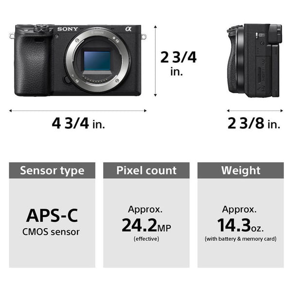 Sony Alpha a6400 Mirrorless Digital Camera ILCE-6400 Black With E 18-135mm f/3.5-5.6 OSS Lens Sony Alpha a6400 Mirrorless Digital Camera ILCE-6400 Black With E 18-135mm f/3.5-5.6 OSS Lens