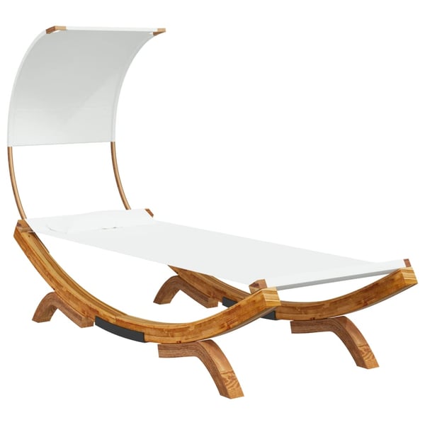 Vidaxl Hammock With Canopy 100x200x126 Cm Solid Bent Wood Cream Vidaxl Hammock With Canopy 100x200x126 Cm Solid Bent Wood Cream