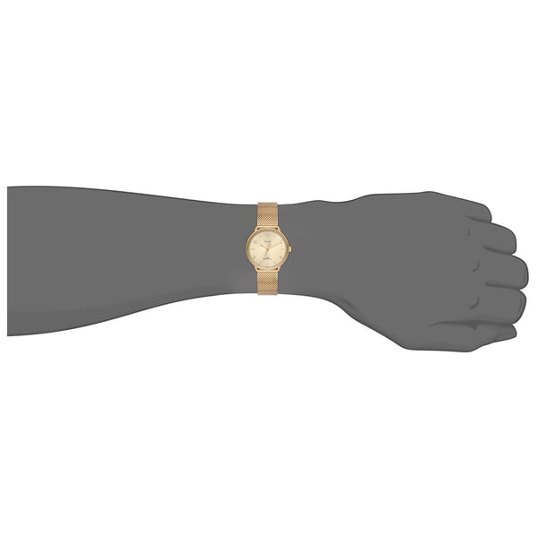 Omax Dome Series Gold Mesh Analog Watch For Women DC004G11I Omax Dome Series Gold Mesh Analog Watch For Women DC004G11I