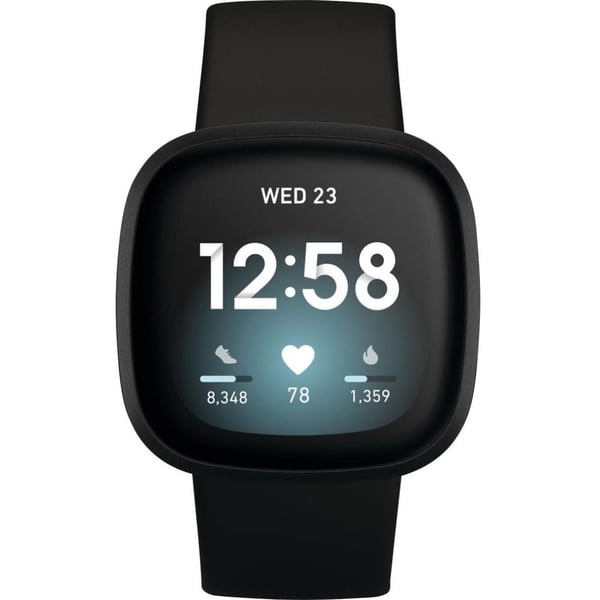 Fitbit FB511BKBK Versa 3 Fitness Smartwatch Black