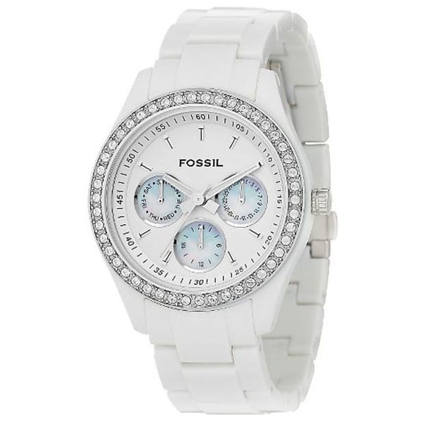Fossil ES1967 Stella Multifuntion White Resin Ladies Watch