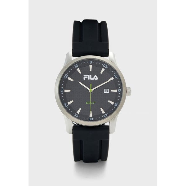 Fila - Men's Black Dial Mixed Band Golf Watch 38-154-001