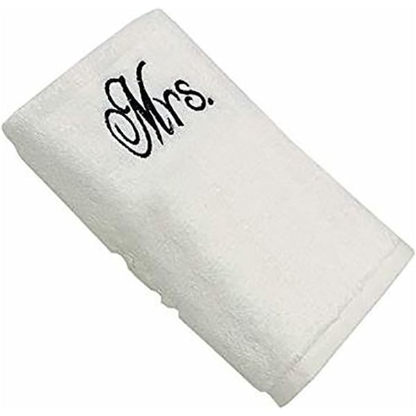 Personalized For You Cotton White Mrs. Embroidery Bath Towel 70*140 cm