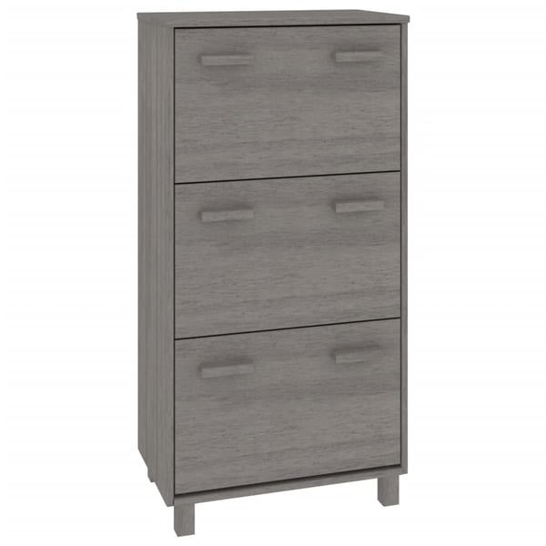 Vidaxl Shoe Cabinet Light Grey 59.5x35x117 Cm Solid Wood Pine Vidaxl Shoe Cabinet Light Grey 59.5x35x117 Cm Solid Wood Pine
