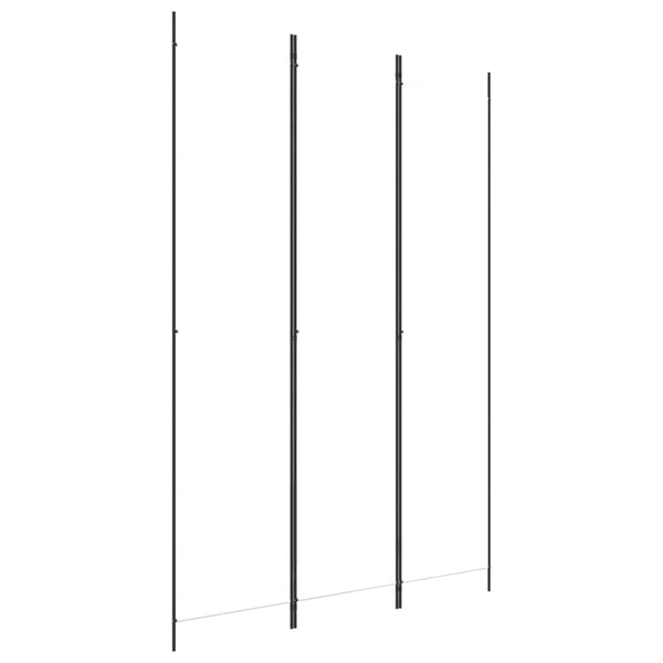 vidaXL 3-Panel Room Divider White 150x220 cm Fabric